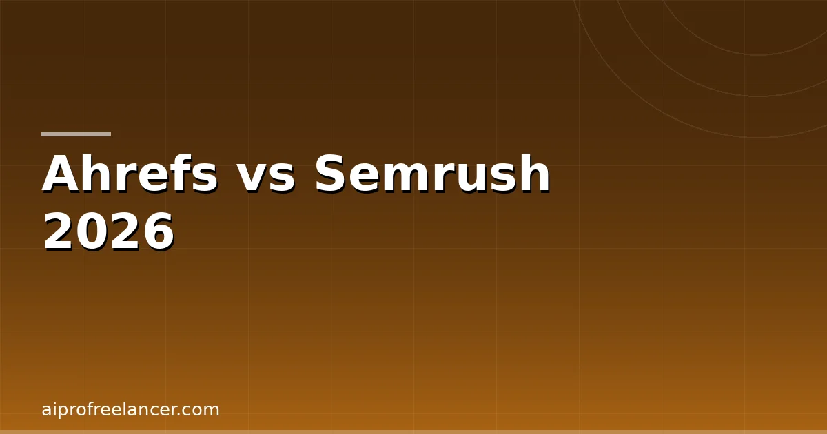 Ahrefs vs Semrush 2026 — Full Comparison