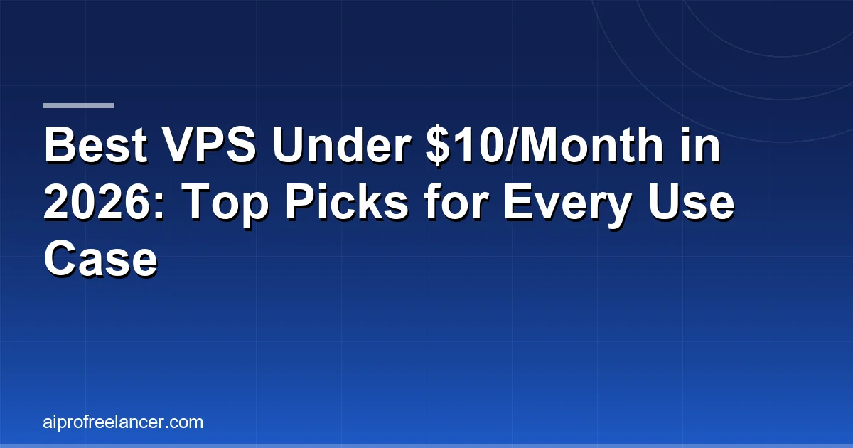 Best VPS Under $10/Month in 2026: Top Picks for Every Use Case
