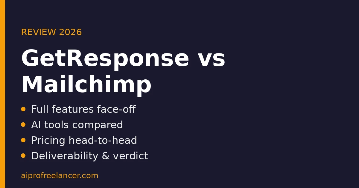 GetResponse vs Mailchimp 2026 comparison cover