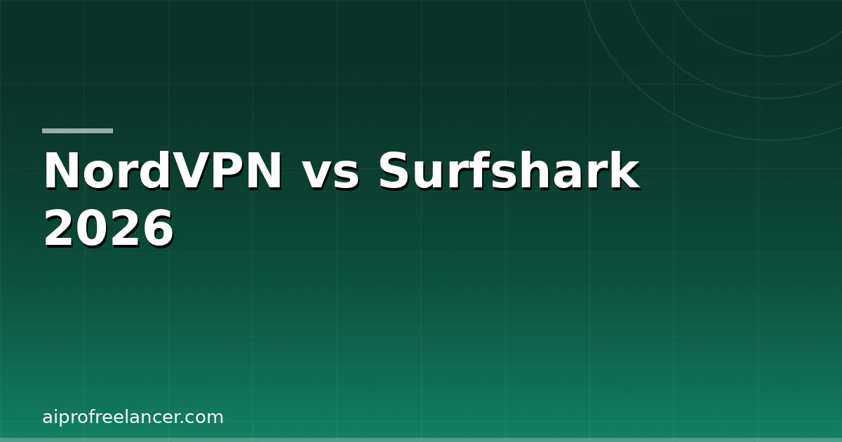 NordVPN vs Surfshark 2026 — Full Comparison